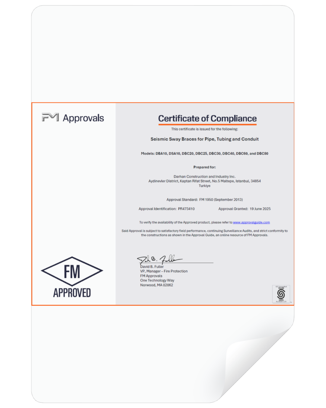FM- (Darhan Seismic Bracing Systems)